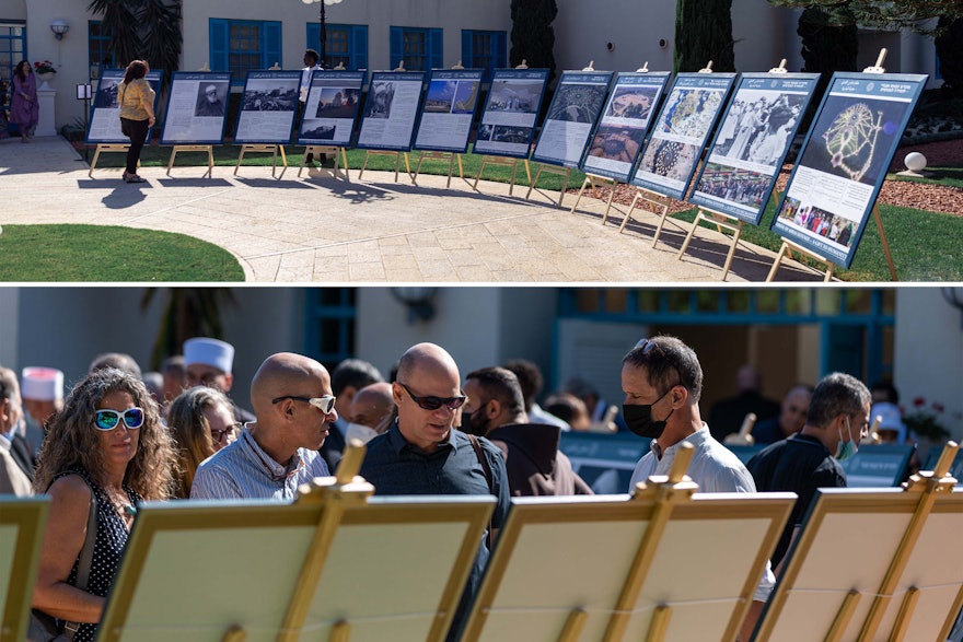 En el acto se expusieron unos paneles sobre ‘Abdu’l-Bahá y la construcción de Su Santuario. Los invitados también tuvieron la oportunidad de visitar los jardines aledaños de Bahjí.