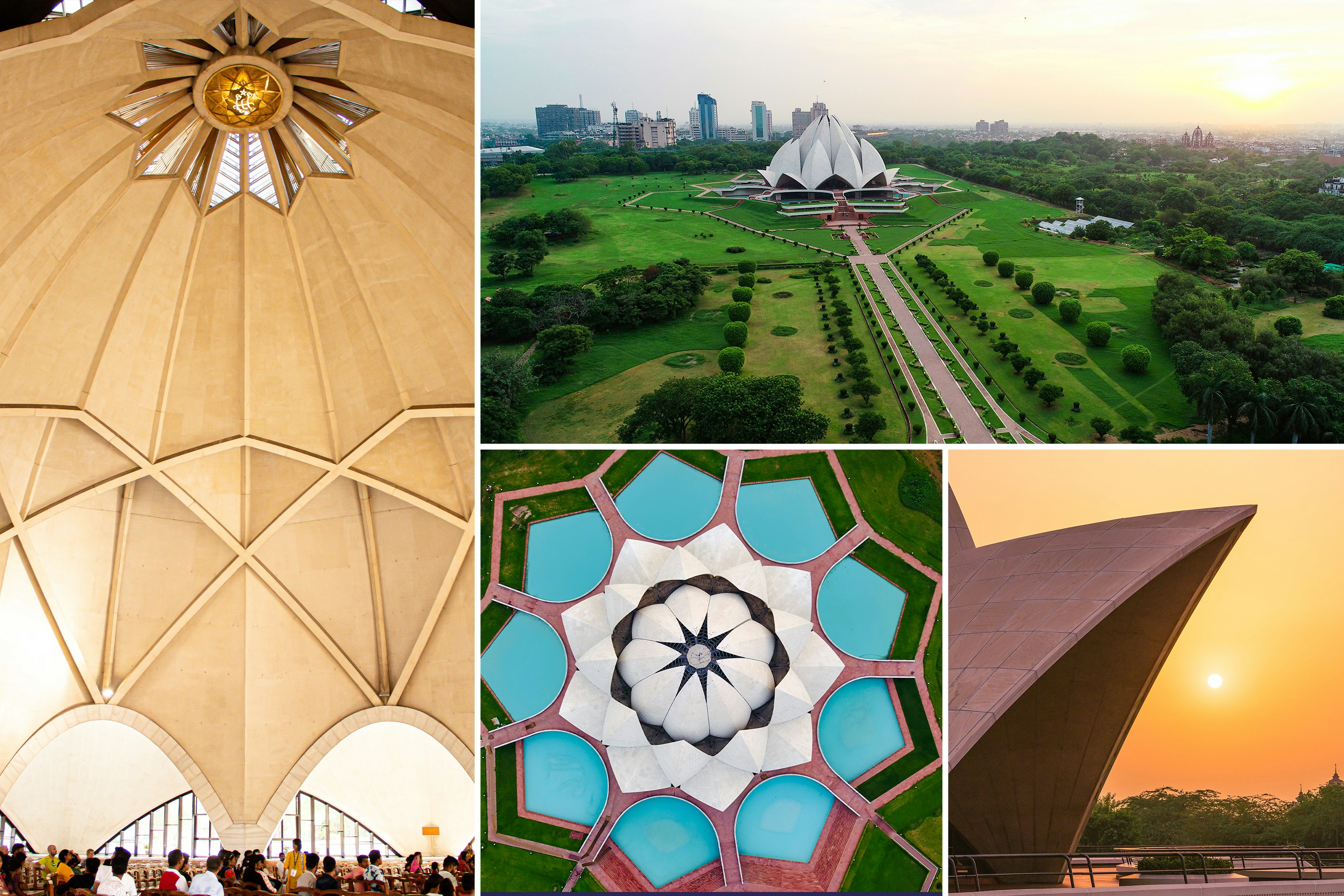 Lotus Temple New Delhi - Lotus Temple Travel Tourism Imformation Guide
