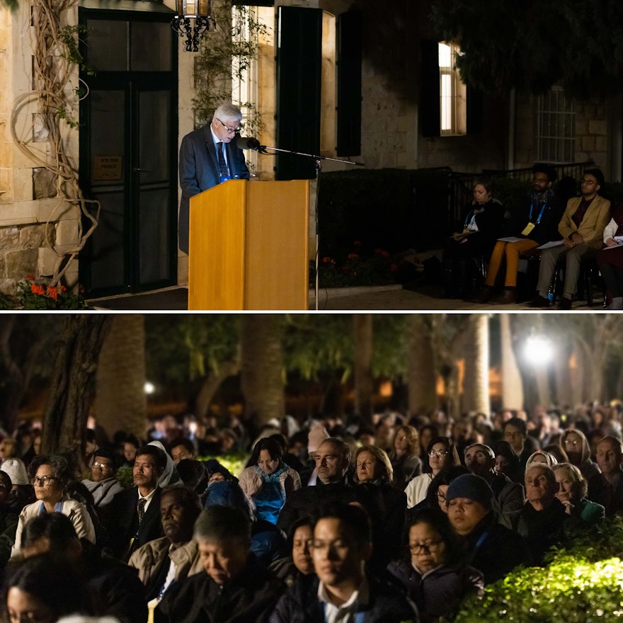 A tribute written by the Universal House of Justice for the occasion was read by one of its members. The tribute states, in part: “The universality of His love produced a community that, even at that time, could justly claim to be a cross-section of society.  His love revived, nurtured, inspired; it banished estrangement and welcomed all to the banquet table of the Lord.”