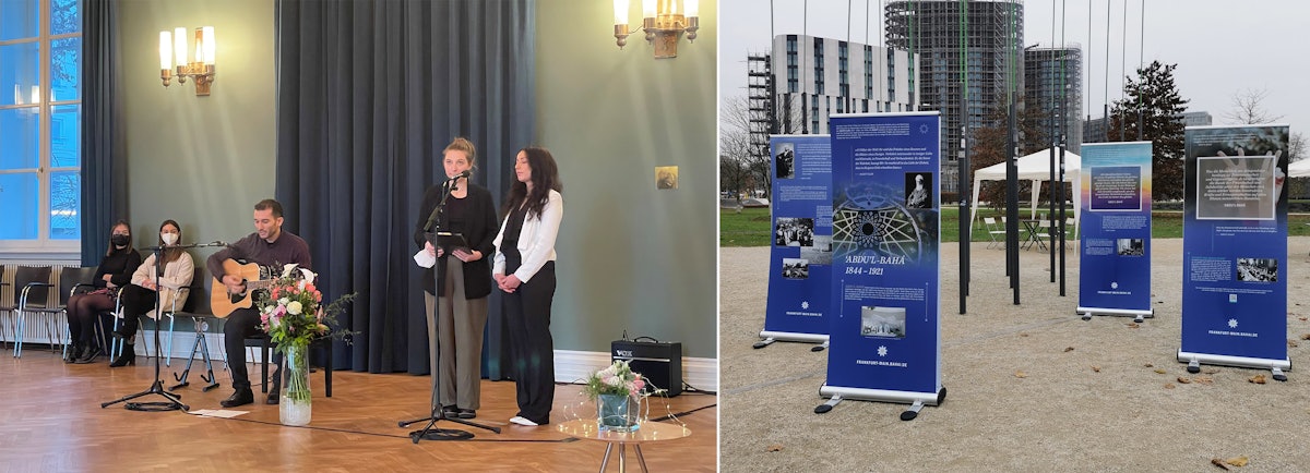 At another commemoration in Germany, musical pieces were performed, and attendees visited a nearby exhibit about ‘Abdu’l-Bahá.