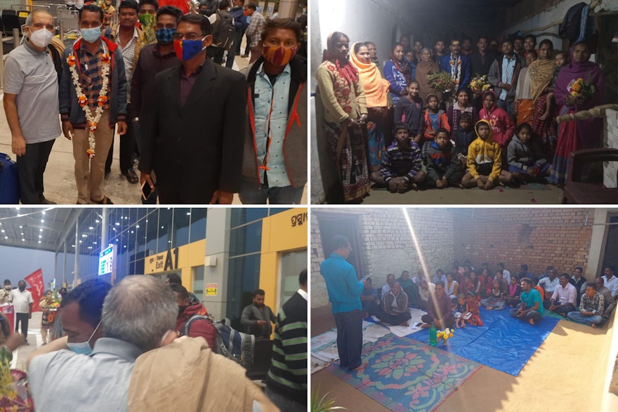 A representative of a regional Bahá’í institution in India is welcomed home upon his return from the centenary gathering held in the Holy Land. The entire village assembled the next day to hear about the inspiring experience of the historic gathering.