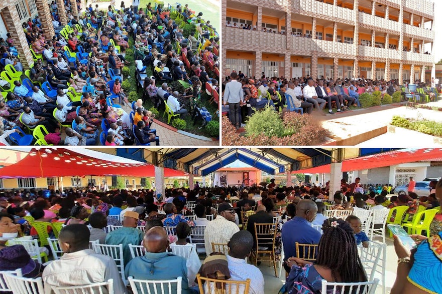 Attendees at a centenary program in Lubumbashi, the Democratic Republic of the Congo.