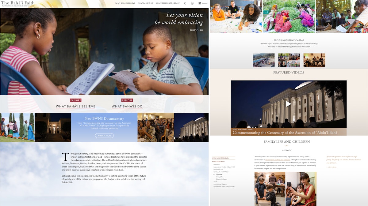 Bahai.org saw a major redesign on the 25th year since its launch.