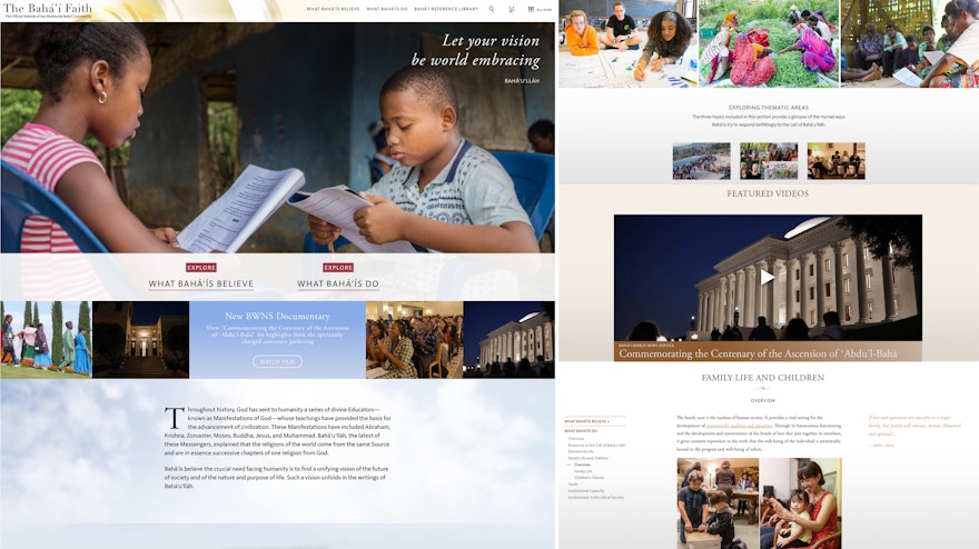 Bahai.org saw a major redesign on the 25th year since its launch.