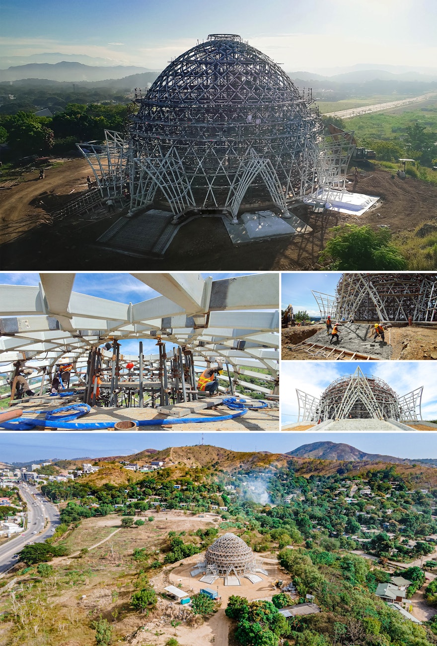 La finalización de la superestructura de la Casa de Adoración de Papúa Nueva Guinea supuso un hito importante.