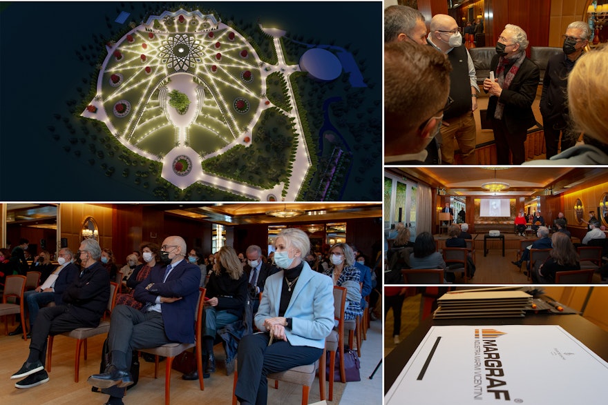 Journalists across Italy attended a press conference in Milan to learn about the preparation of the marble that will clad the underside of the trellis of the Shrine of ‘Abdu’l-Bahá and the eight columns of the main edifice.