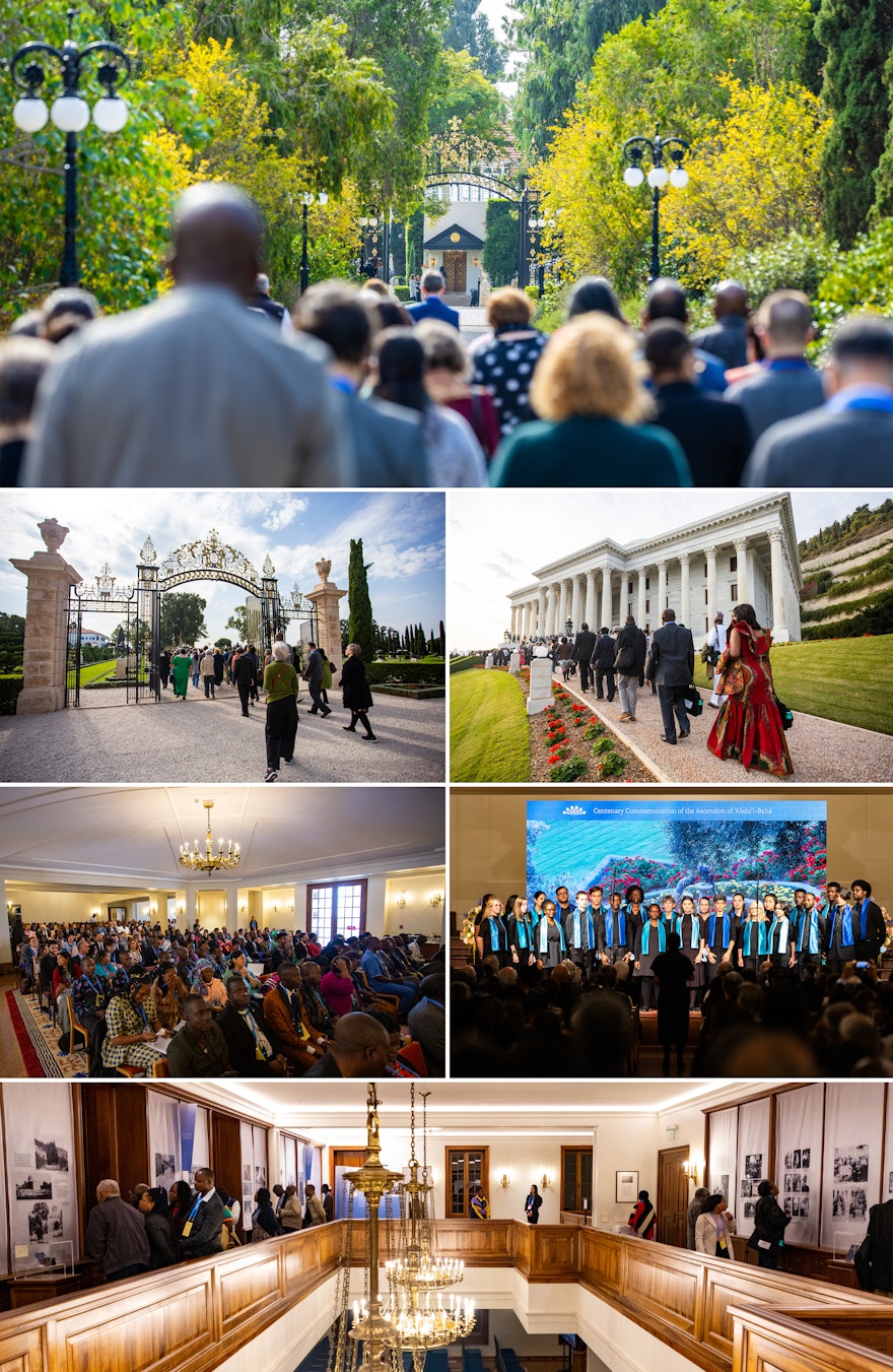 Representantes de comunidades bahá’ís de naciones y regiones de todo el mundo llegaron a Haifa para una reunión histórica en el Centro Mundial Bahá’í para conmemorar la ascensión de ‘Abdu’l-Bahá.