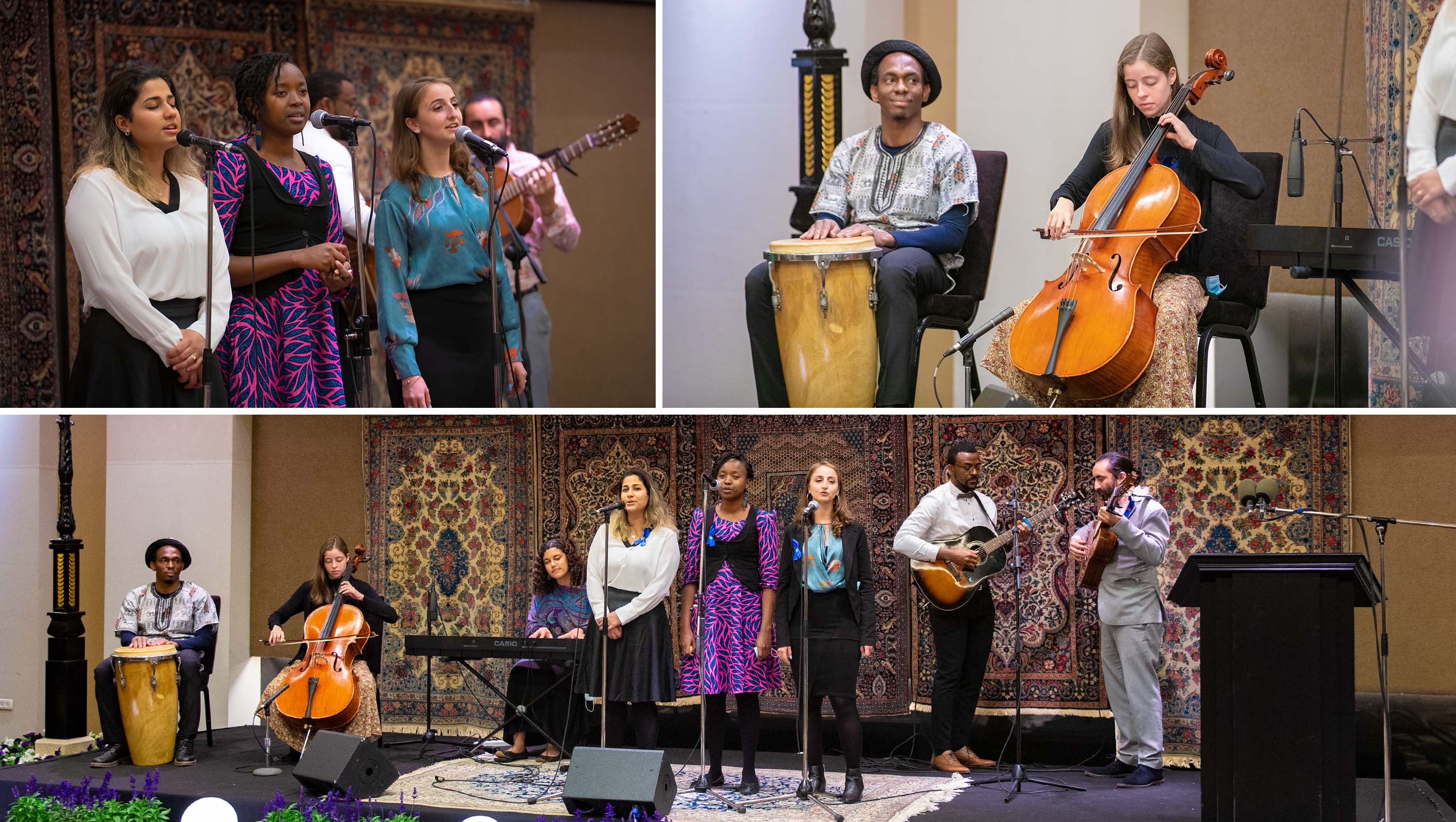 L’atmosphère paisible et harmonieuse de la réunion a été enrichie d’intermèdes musicaux.