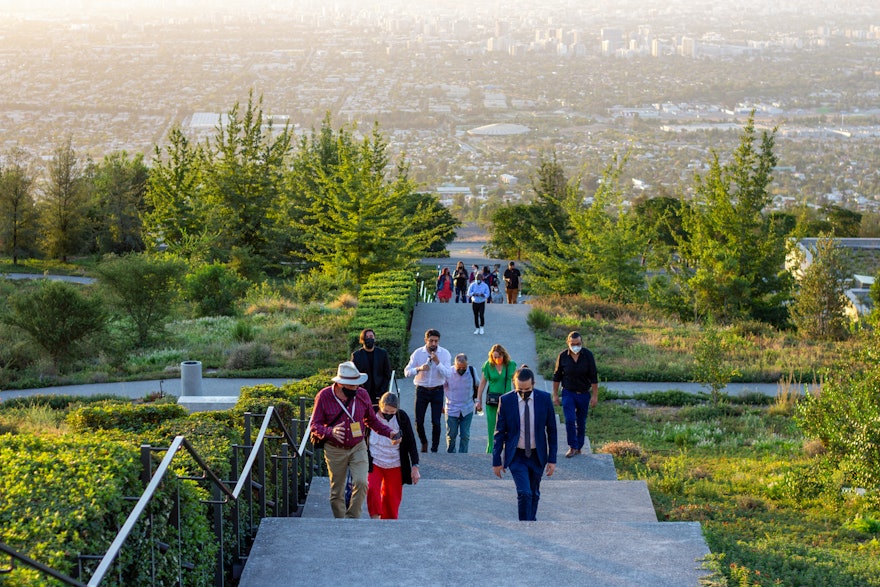 The discussion was hosted on the grounds of the Bahá’í House of Worship in Santiago, Chile.