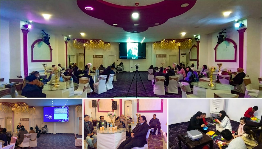 Seen here is a conference in Port Said, Egypt, which included discussions on building vibrant communities dedicated to the promotion of peace, artistic presentations, and a screening of the film Glimpses of a Hundred Years of Endeavour.