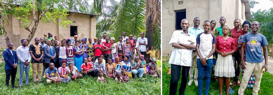 اعضای محفل روحانی محلی غوازی (Gawazi)، در بوروندی (سمت چپ) در میان حاضرین در گردهمایی اخیر در این کشور.