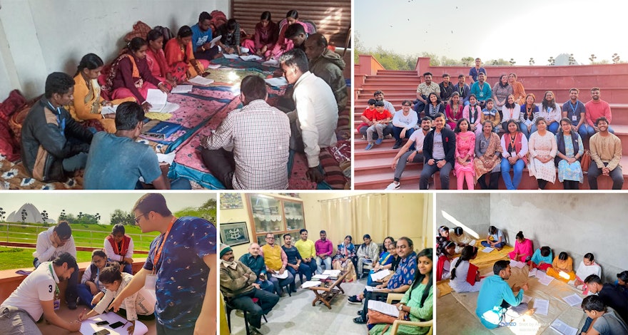 در هند، همانطور که در این تصاویر مشاهده می‌شود، آماده سازی برای بسیاری از کنفرانس‌های محلیِ برنامه‌ریزی شده در آن کشور، شامل جلساتی برای آموزش تسهیل‌گران بوده ‌است.