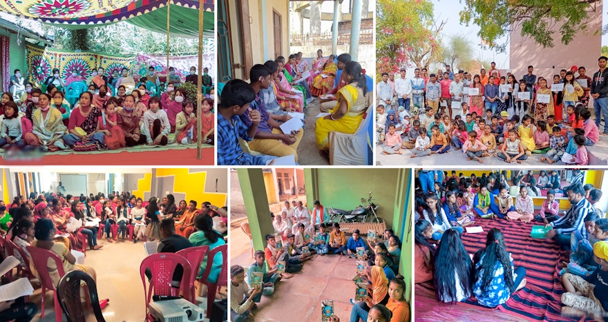 Pictured here are participants of conferences held in Madhya Pradesh, Manipur, and Uttar Pradesh.