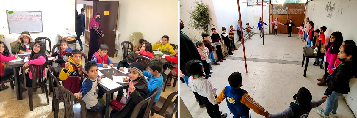 Seen here are some of the children who participated in the conference in northern Jordan. Among the topics discussed by parents and families at the gathering was the equality of women and men.