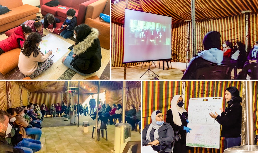 Participants at a conference in Weibdeh, Jordan, reflected Bahá’í community-building activities in their city, particularly on moral education classes for children and youth.