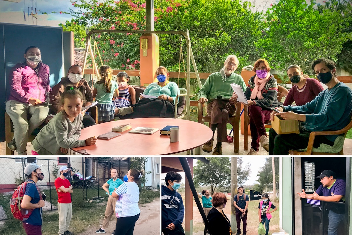 Pictured here are scenes from a gathering in Honduras in which representatives of Bahá’í institutions met to plan for an upcoming conference titled “Learning to Serve Humanity.”