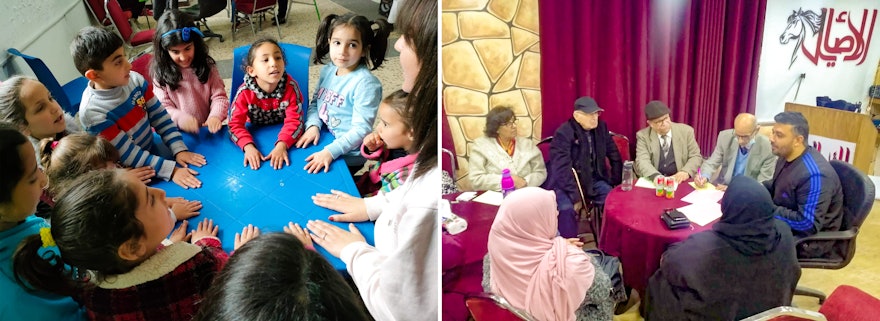 At a local conference in Al-Mafraq, Jordan, participants of all ages gathered to discuss themes such as the equality of women and men, moral education, and selfless service to society.