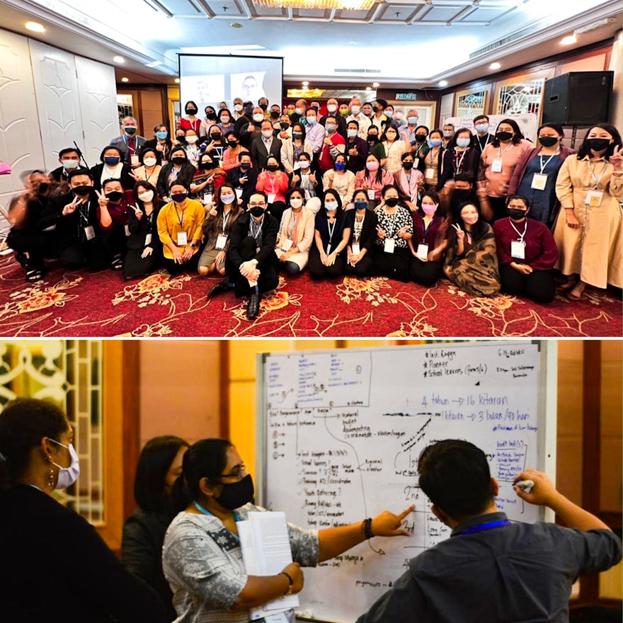 کنفرانسی در کوچینگ، مالزی با شرکت‌کنندگانی از استان ساراواک.