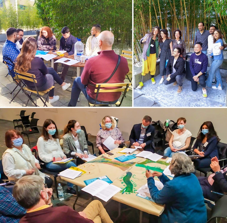 Pictured here are breakout discussion groups of participants from Bosnia and Herzegovina, Croatia, Montenegro, and Serbia at a conference in Croatia.