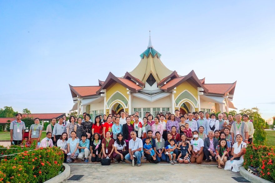 In the vicinity of the Bahá’í House of Worship in Battambang, Cambodia, representatives of various Bahá’í institutions and agencies gathered to discuss the upcoming conferences in that country.