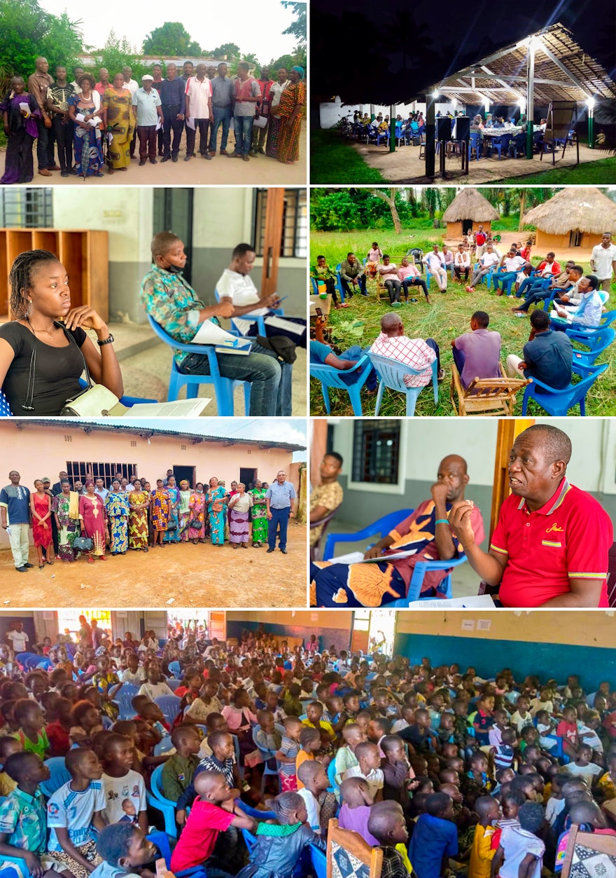 Pictured here are some of the local conferences that are taking place across the Democratic Republic of the Congo.