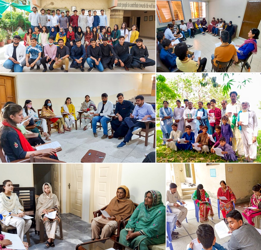 بسیاری از کودکان و جوانان در این کنفرانس در پنجابِ پاکستان شرکت کردند.