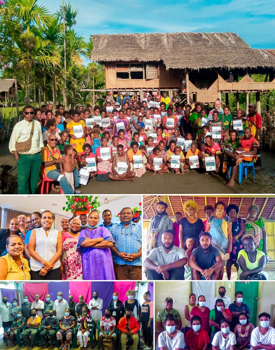 Pictured here are representatives of Bahá’í institutions who gathered in Lae, Papua New Guinea, at a national gathering to discuss the series of upcoming conferences in that country.