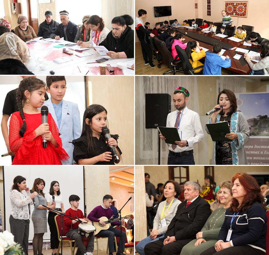 La conférence à Khujand, au Tadjikistan, comprenait de petits rassemblements simultanés pour les enfants, les jeunes et les adultes.