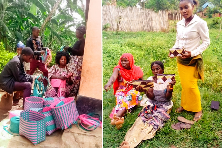 Seen here is basket weaving in the South Kivu region of the Democratic Republic of the Congo. This activity was inspired by similar artistic expressions at conferences in Bukavu, Nundu, and Chanjavu.