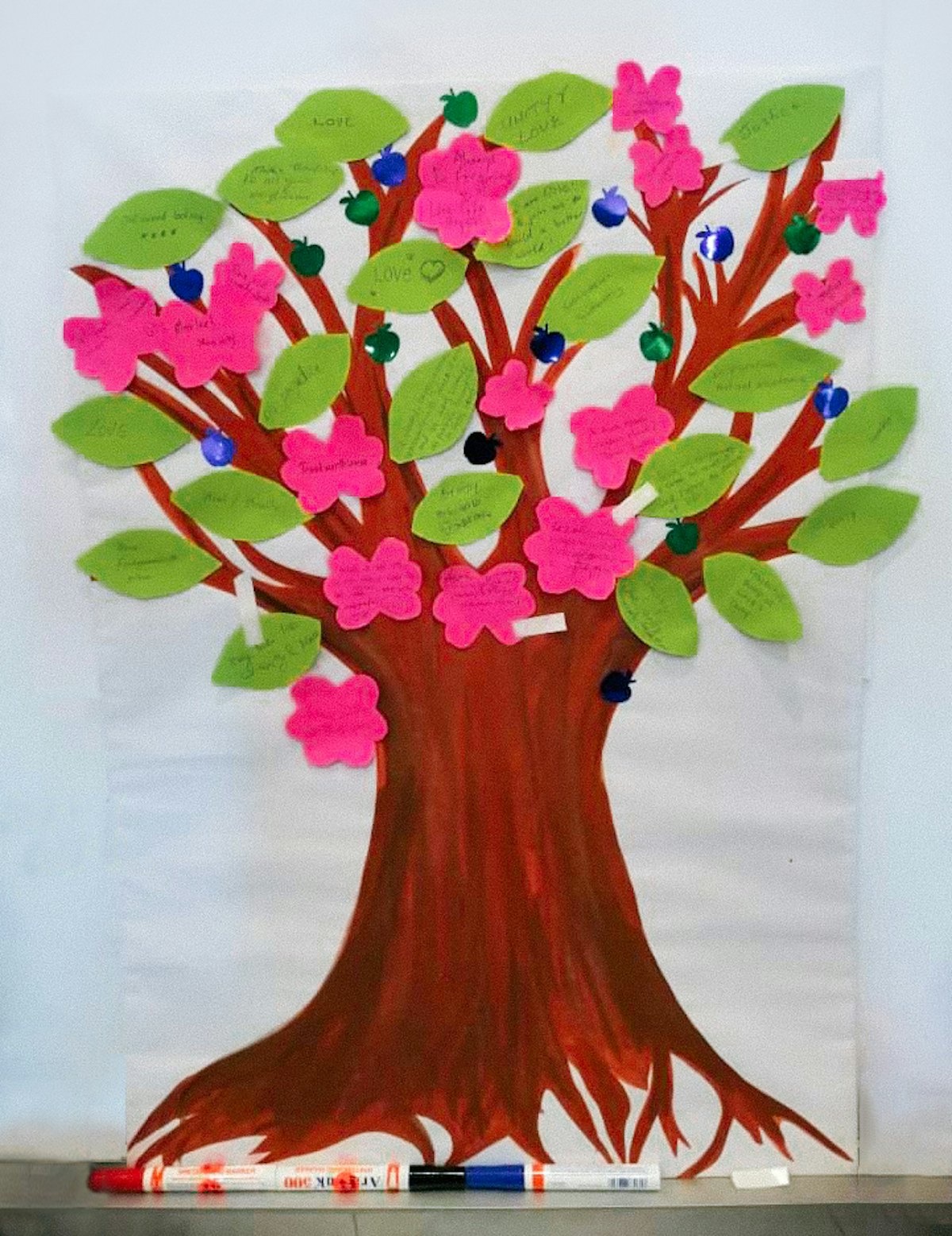At a gathering in Malaysia, a collaborative art piece was created using a tree as a symbol of diversity and the abundance of spiritual qualities that God has given humanity.