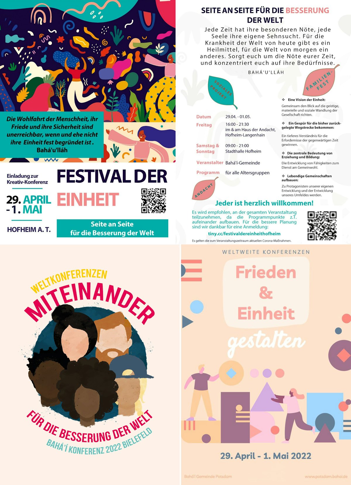 Pictured here are a series of invitations welcoming people to conferences being held in Germany.