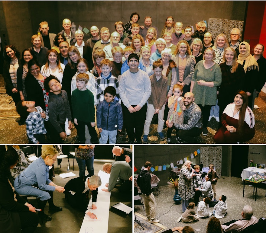 Participants à une conférence en Islande.