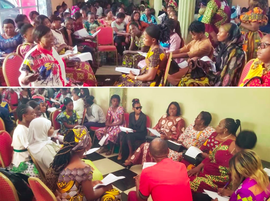 Seen here are participants at a conference in Gabon.