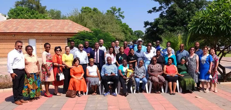 Représentants d’institutions bahá’íes lors d’un rassemblement à Gaborone, au Botswana.