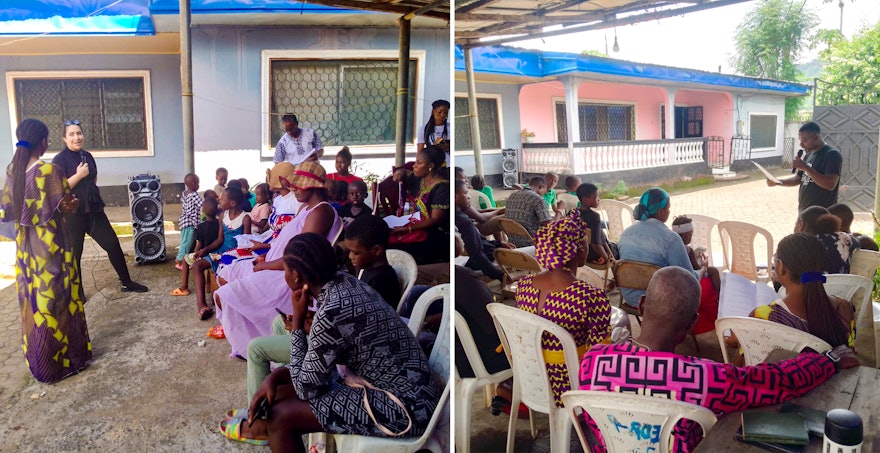 Rassemblement à Limbe Camp, au Cameroun.