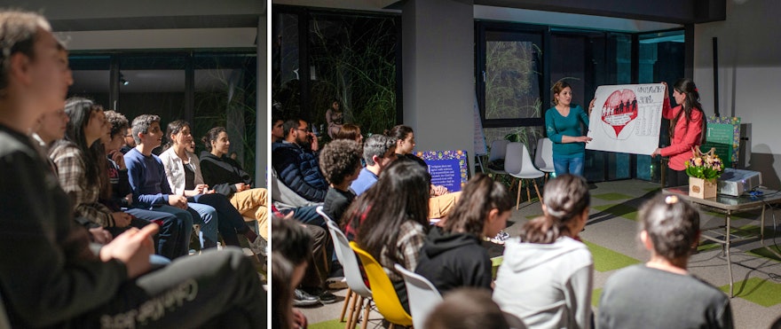 Participants à une conférence en Arménie.