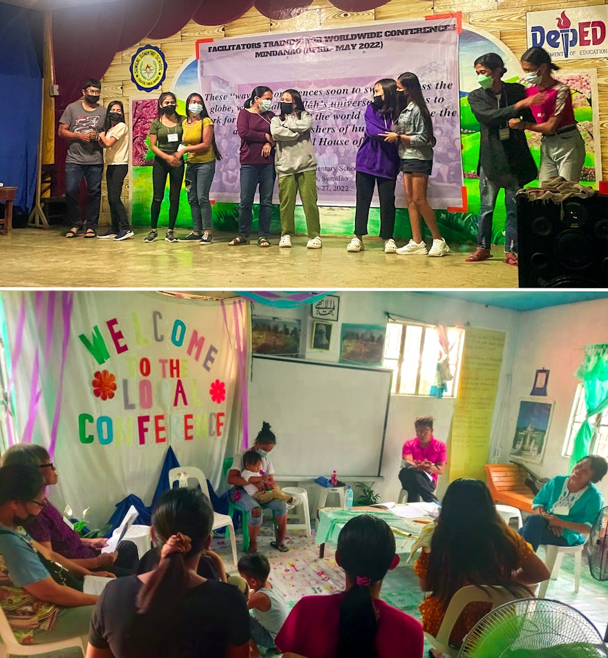 در این تصویر شرکت‌کنندگان در یک گردهمایی محلی در جامعهٔ سنتردوس منطقهٔ لوزون شمالی در فیلیپین را می‌بینید.