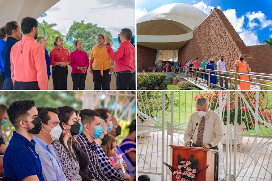 En la imagen, algunas panorámicas de la celebración del 50 aniversario de la dedicación de la Casa de Adoración Bahá’í de la Ciudad de Panamá.