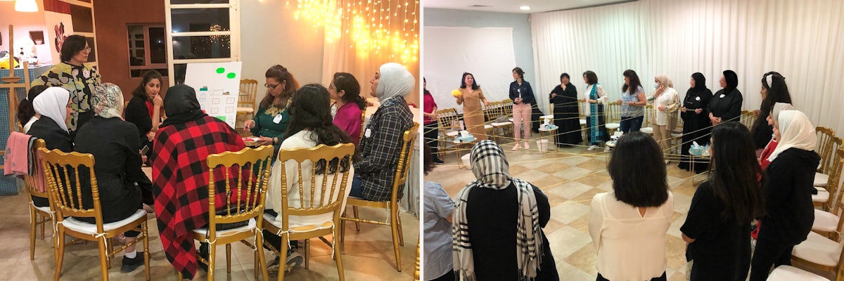 Attendees at a gathering in Kuwait participated in discussions, collaborative activities, and various art projects that focussed on fostering peaceful communities.