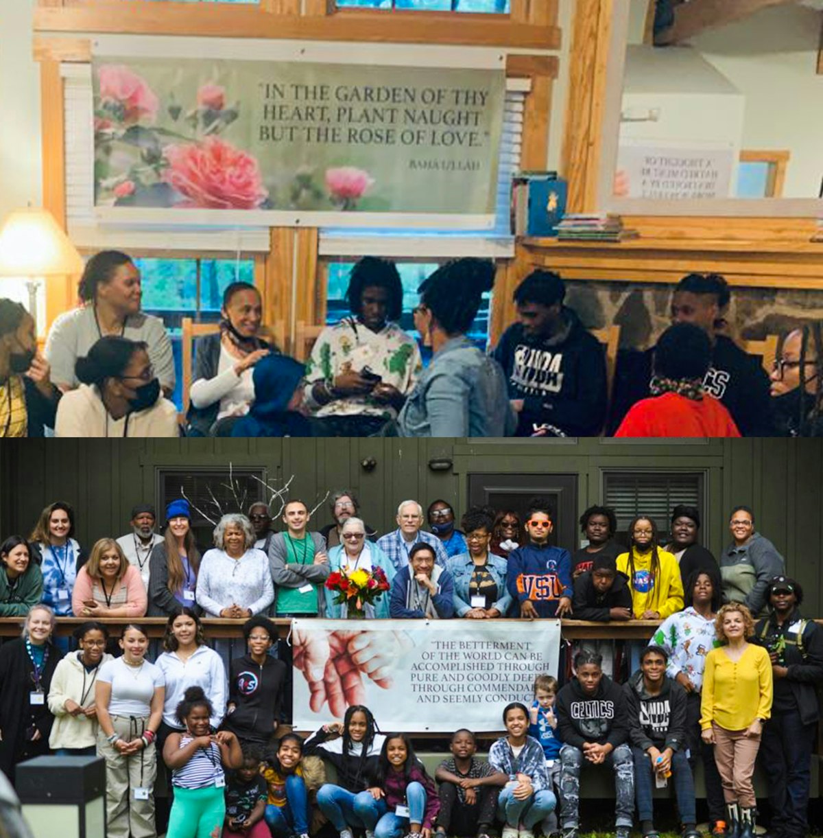 Pictured here are participants of a gathering in the Twin Lakes conference in Prince Edward County, Virginia in the United States. Top-center: Patti Cooper-Jones, member of the Board of Supervisors for that county