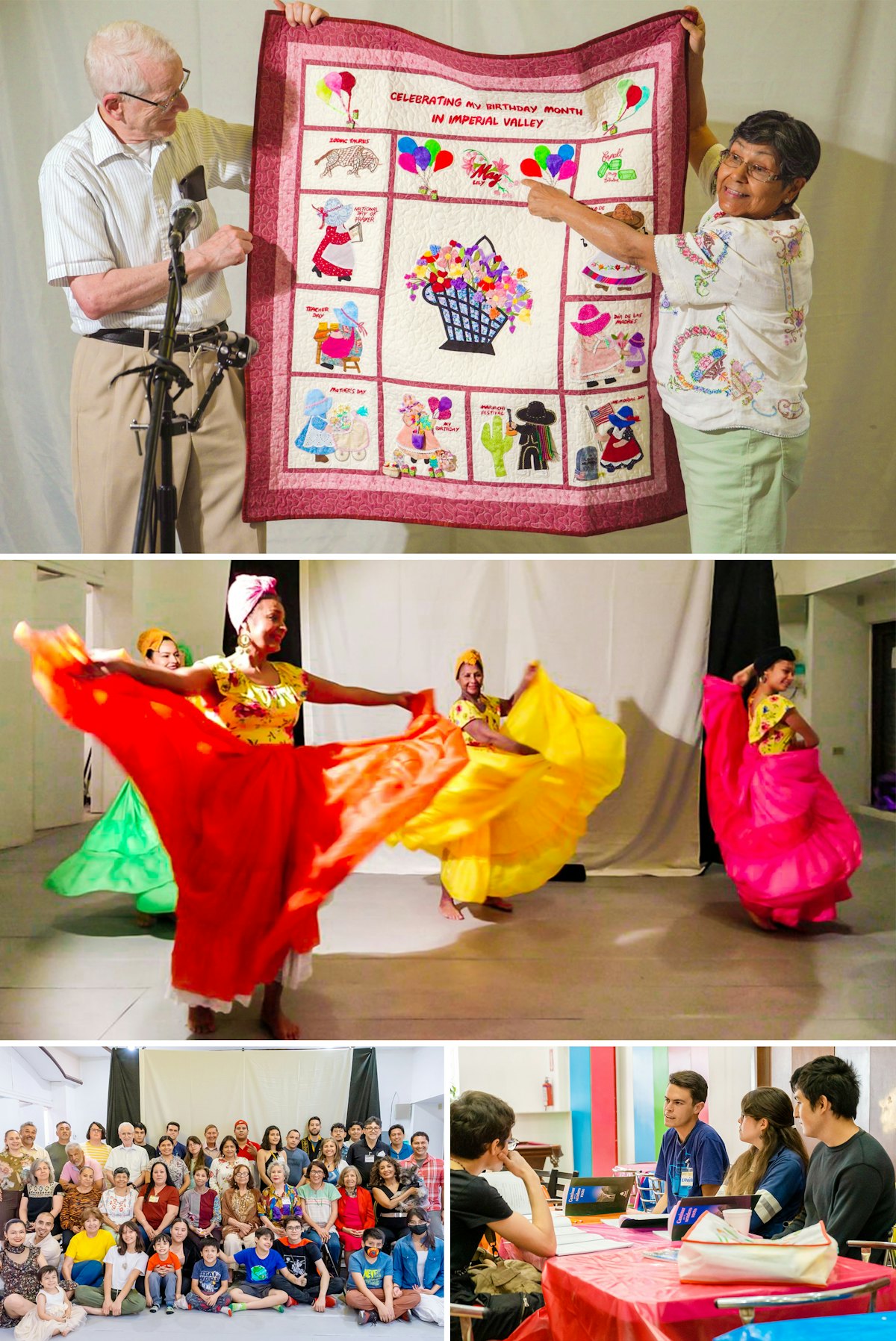 Pictured here is a conference in Mexicali, Mexico, featuring traditional dance, artistic presentations, and thoughtful discussions about social betterment. Participants had the opportunity to gather in small groups and explore questions such as, “How can consultation as the basis of decision-making contribute to spiritual and material progress?”