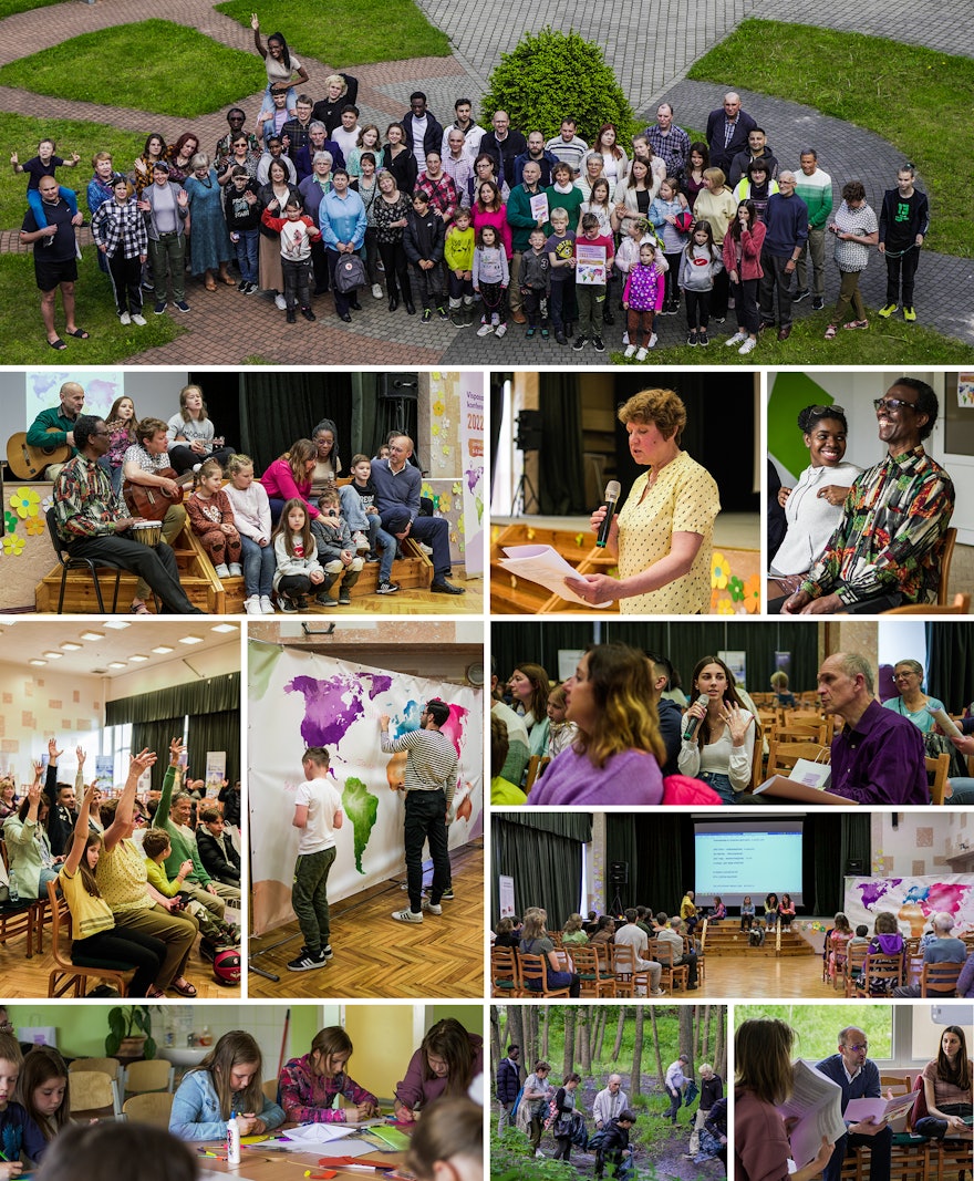 A conference in Riga, Latvia, included activities for social action, such as cleaning a nearby park.