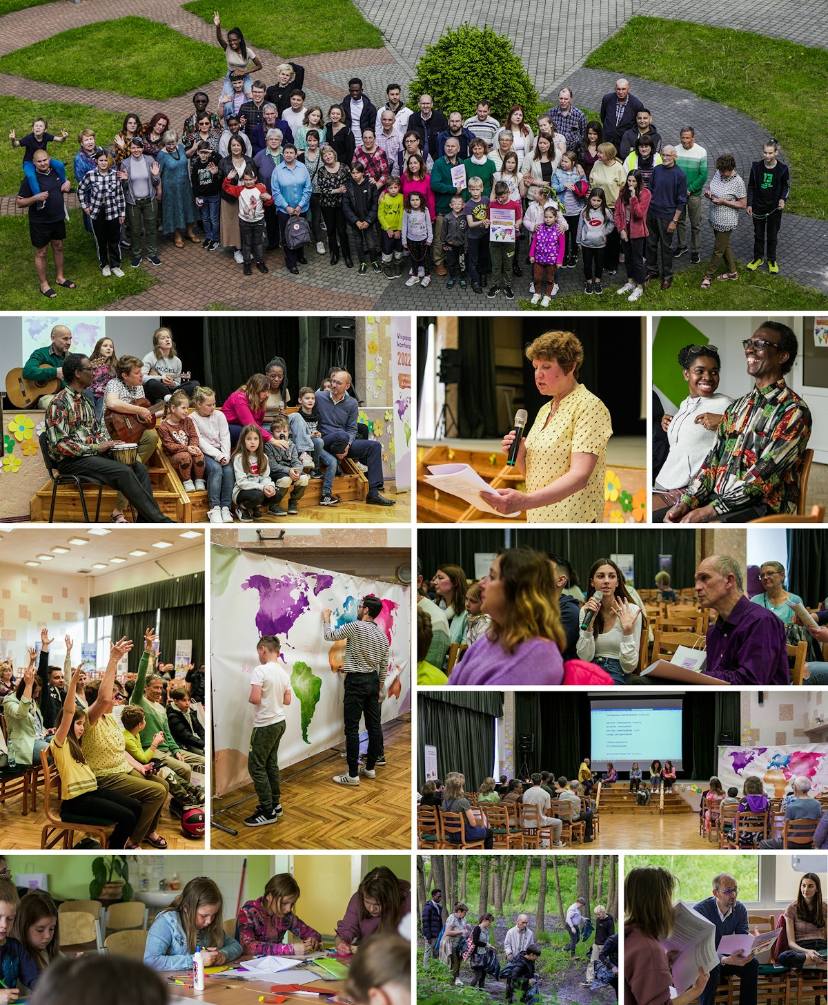 A conference in Riga, Latvia, included activities for social action, such as cleaning a nearby park.