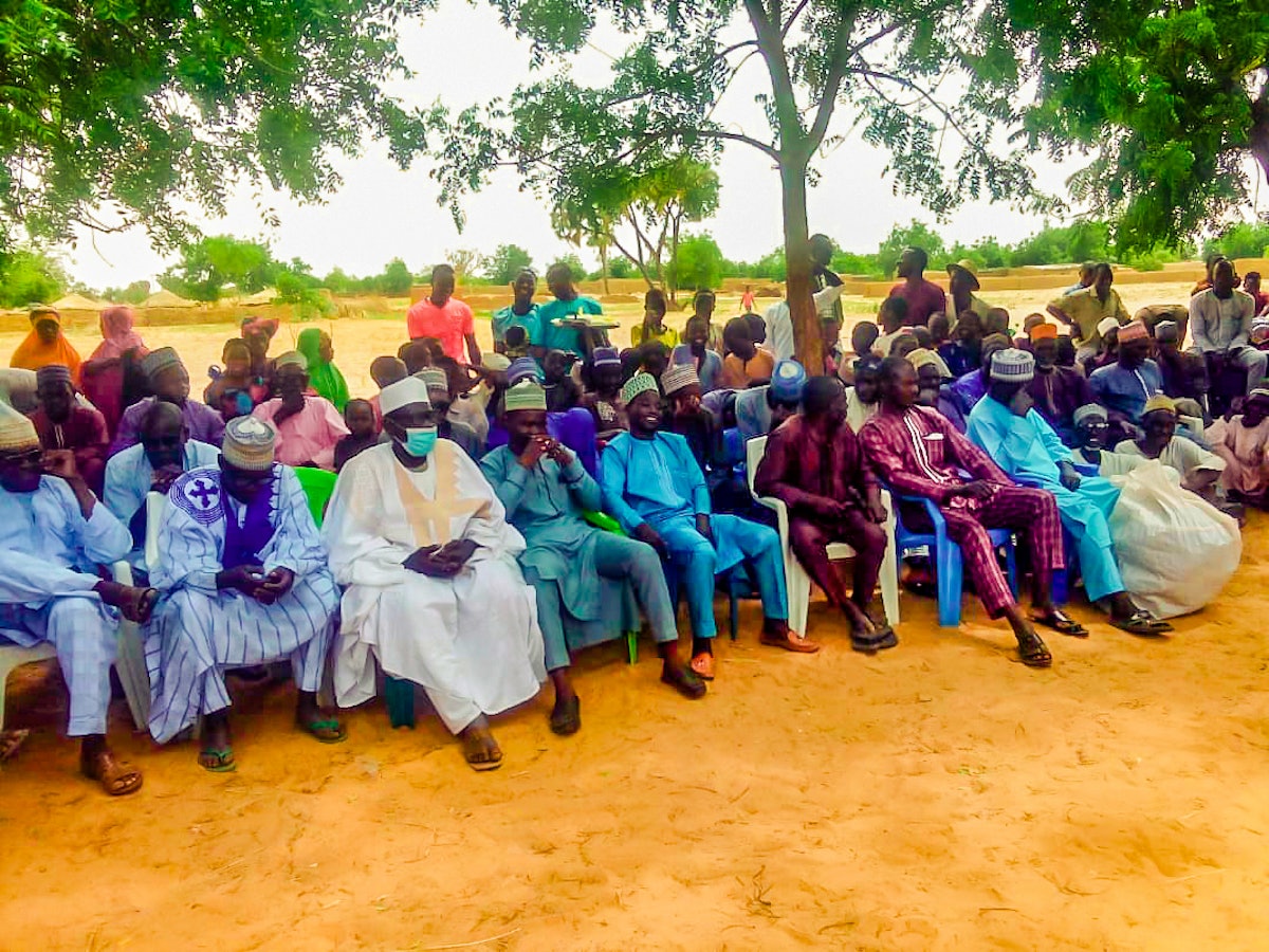 Seen here is a gathering in Garin Malam, Nigeria.