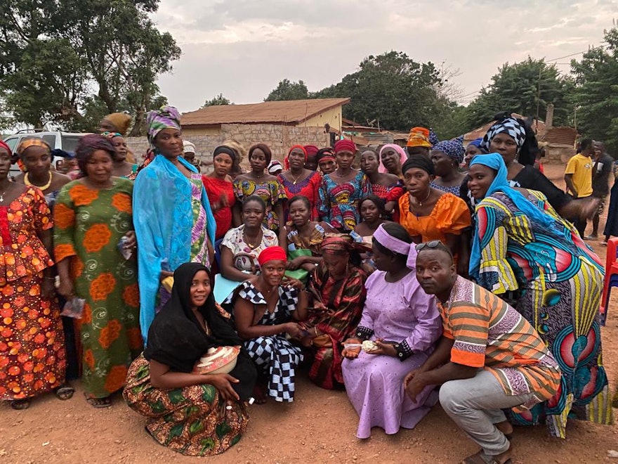 Pictured here is a gathering in Guinea.