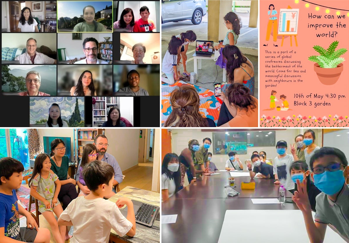 Seen here are some of the gatherings that took place in Hong Kong, both virtually and in person.