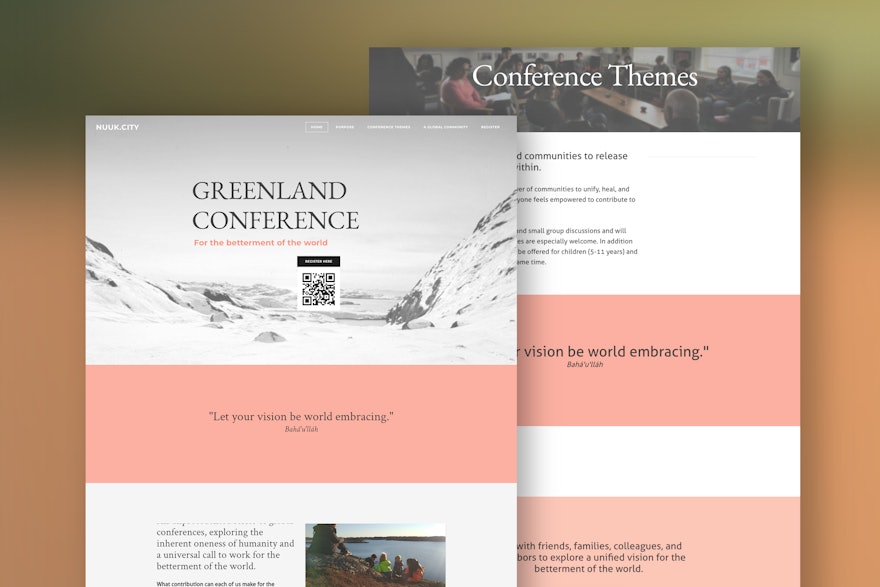 The Bahá’ís of Greenland have launched a website to invite their fellow citizens to an upcoming three-day conference in the city of Nuuk.