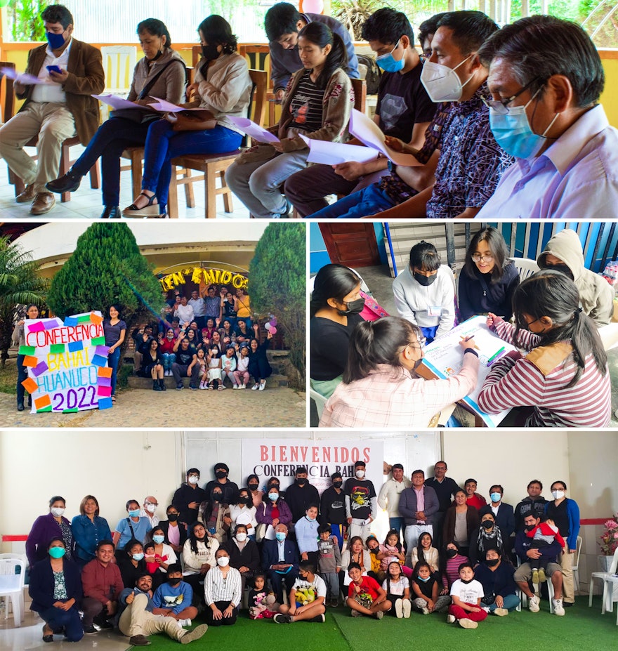 Pictured here are conferences in Junin, Huánuco, and Villa Maria del Triunfoi, Peru.