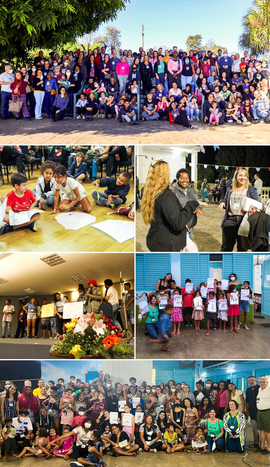 Pictured here are gatherings in Vila do Boa, a neighborhood in Brasilia, Brazil, and in Mogi Mirim, a city in the Brazilian state of São Paulo.