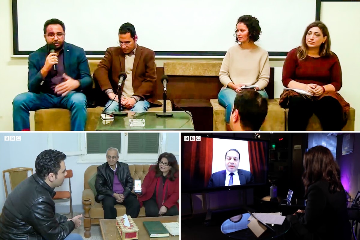 Seen here are some of the many discussion forums in which the Bahá’ís of Egypt have participated as part of their efforts to contribute to societal discourses, including coexistence, the role of media in society, and the role of youth in social transformation.